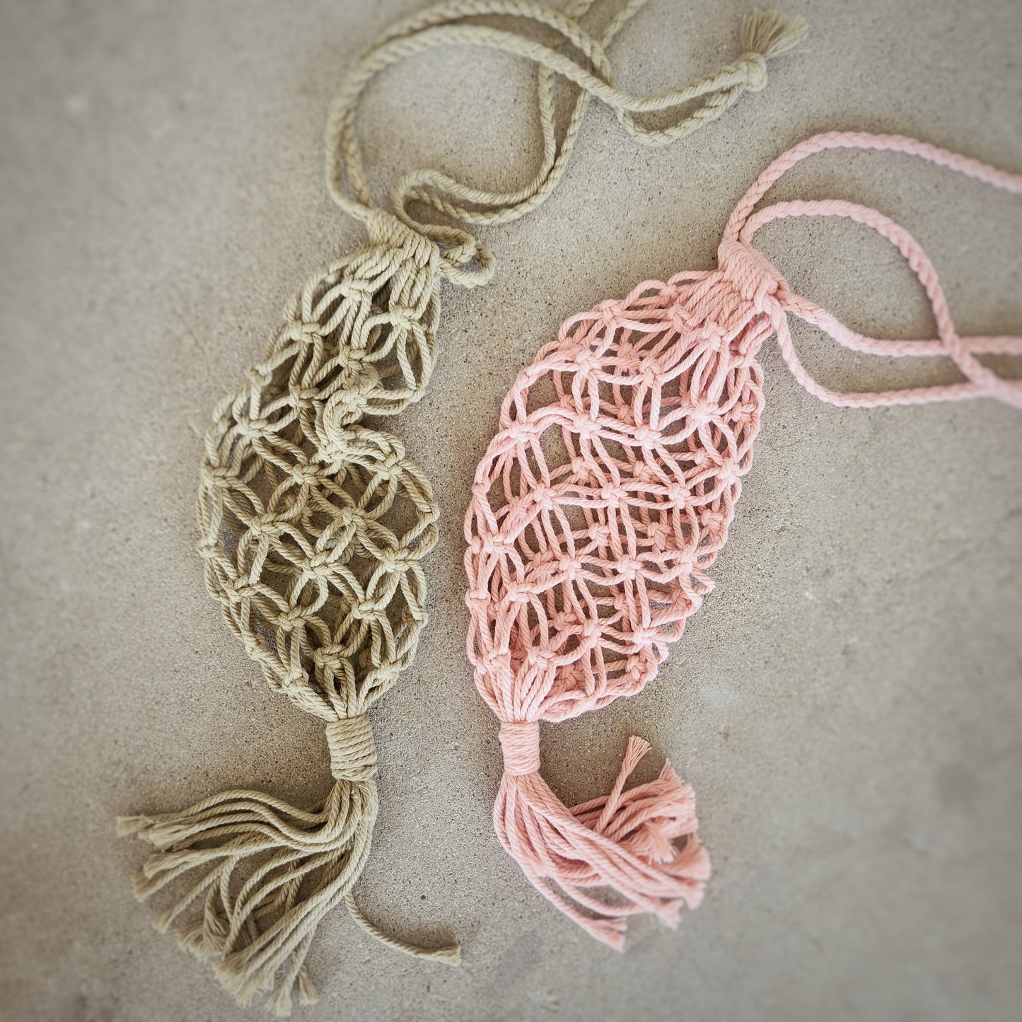 Wine Bottle Tote Bag - Handmade Macrame Bottle Carrier