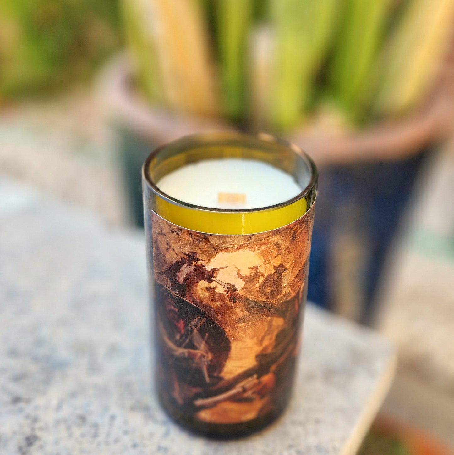 Western Wine Bottle Candle | Clean-Burning | Sonoran Rain or Custom Scent