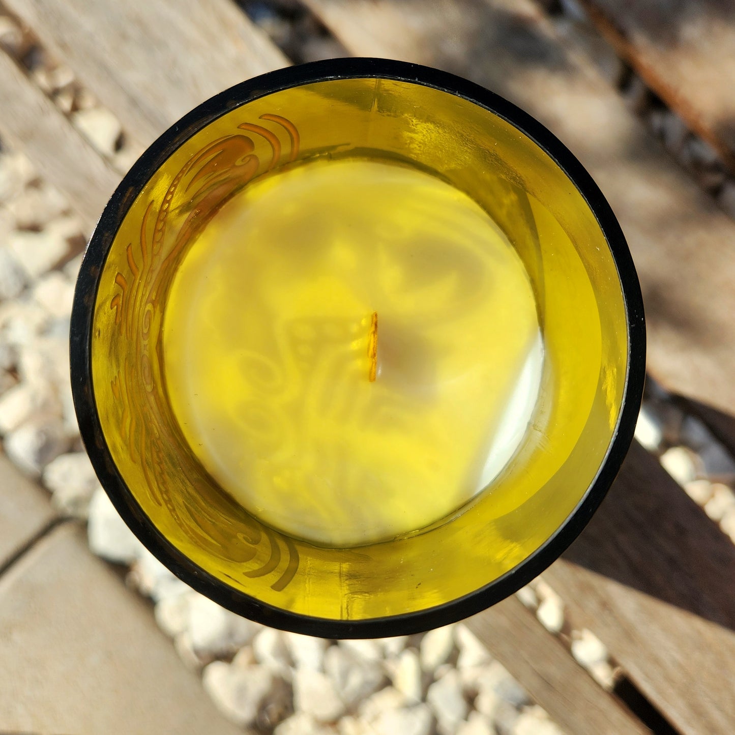 Tiger Etched Wine Bottle Candle | Choose Your Scent