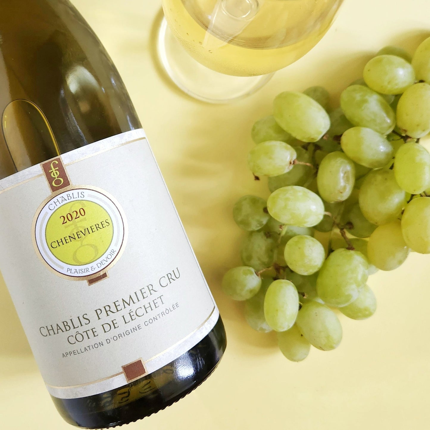 "Chablis Chic" Chardonnay Scented Candle in a Recycled "Bacchus" Wine Bottle