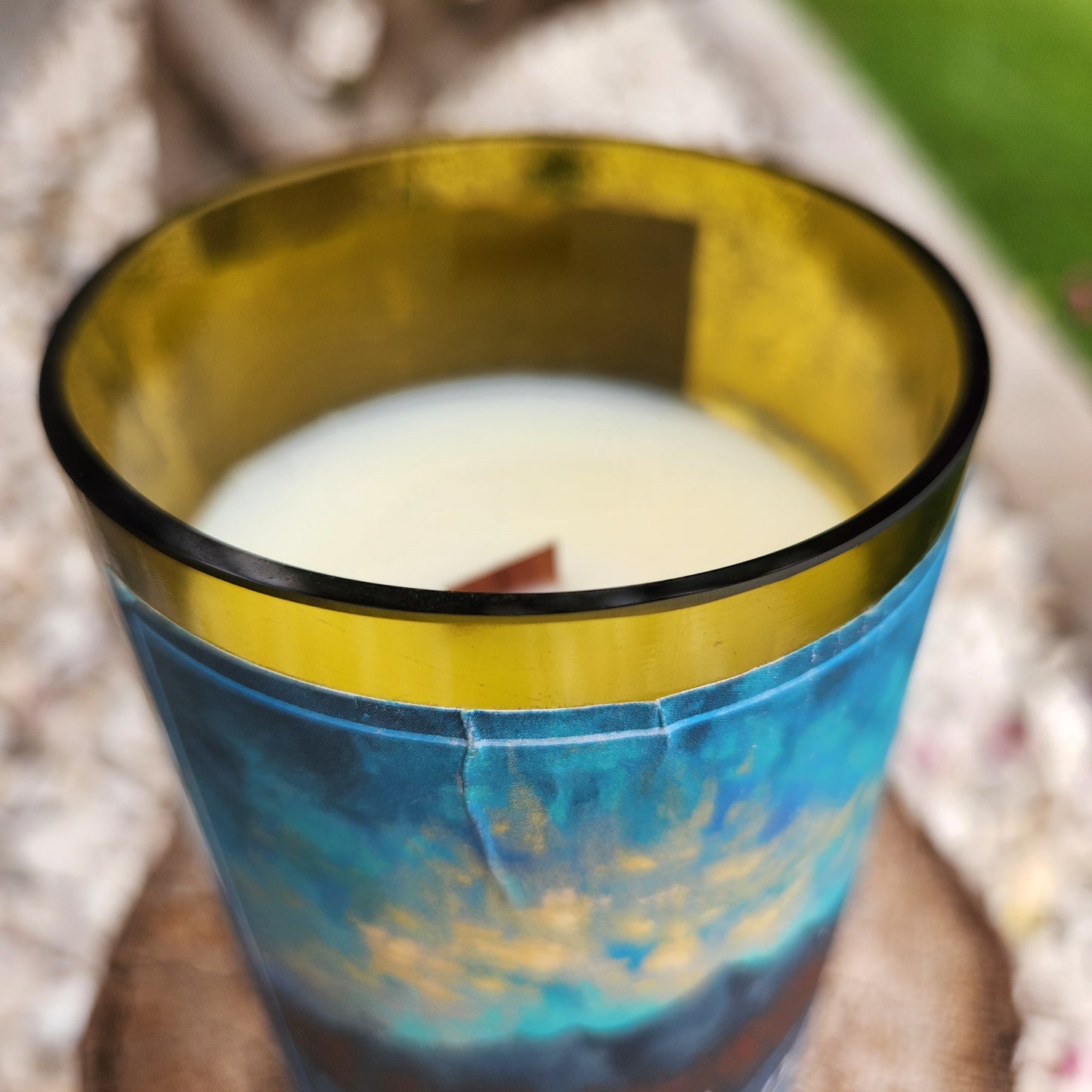 Wine Bottle Candle | Eco-Friendly & Clean-Burning | Succulent Garden Scent