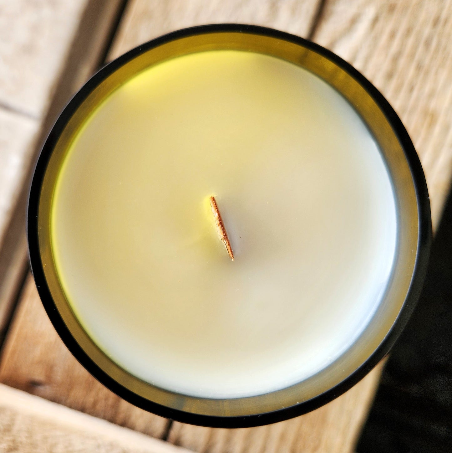 Ocean Scene Wine Bottle Candle | Recycled Glass with Coastal Vibe | Grand Blue Scent
