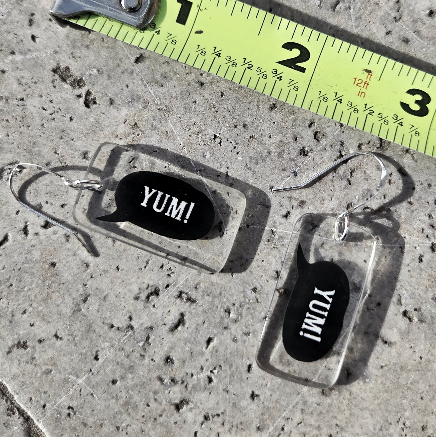 Yum Earrings | Reclaimed Milk Bottles | Sterling Silver