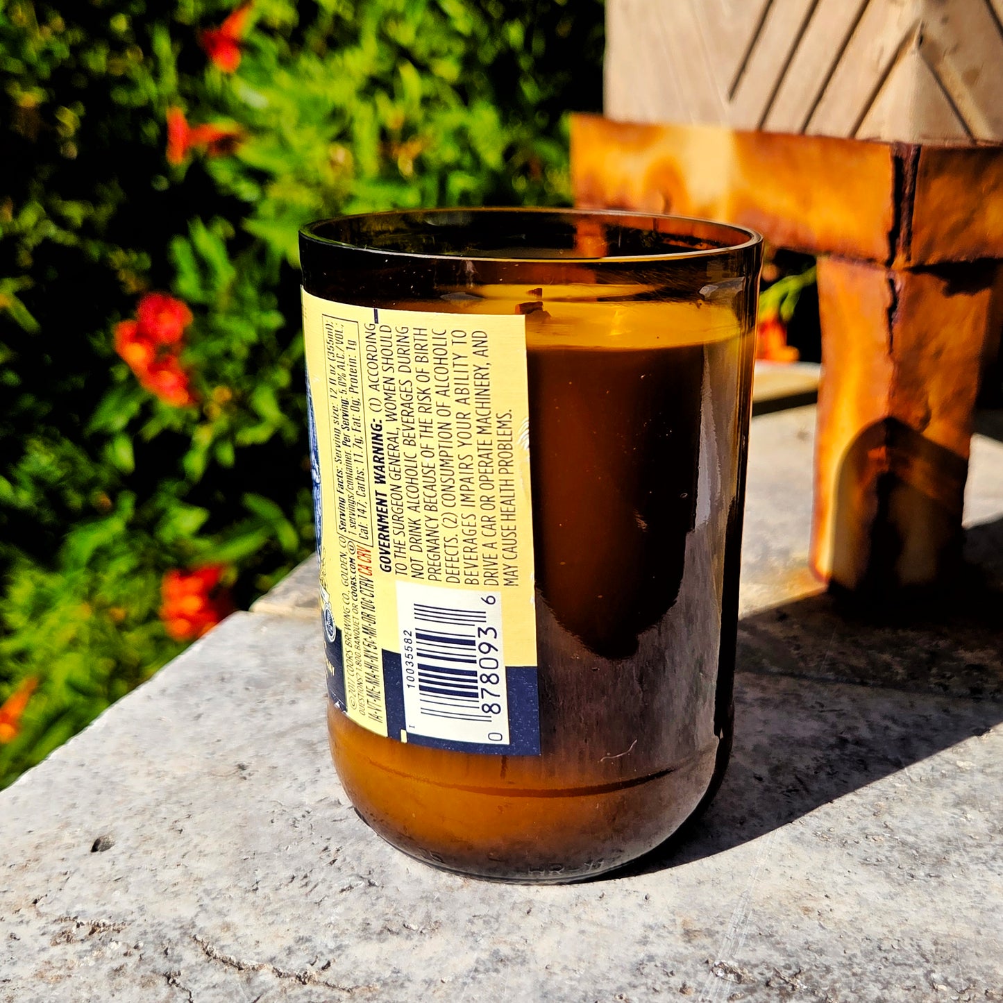 Upcycled Coors Beer Bottle Candle | Eco-Friendly | Custom Scent