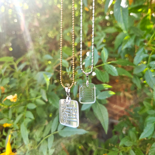 Music Note Glass Necklace | Reclaimed Vodka Bottle Jewelry | Choose Your Chain