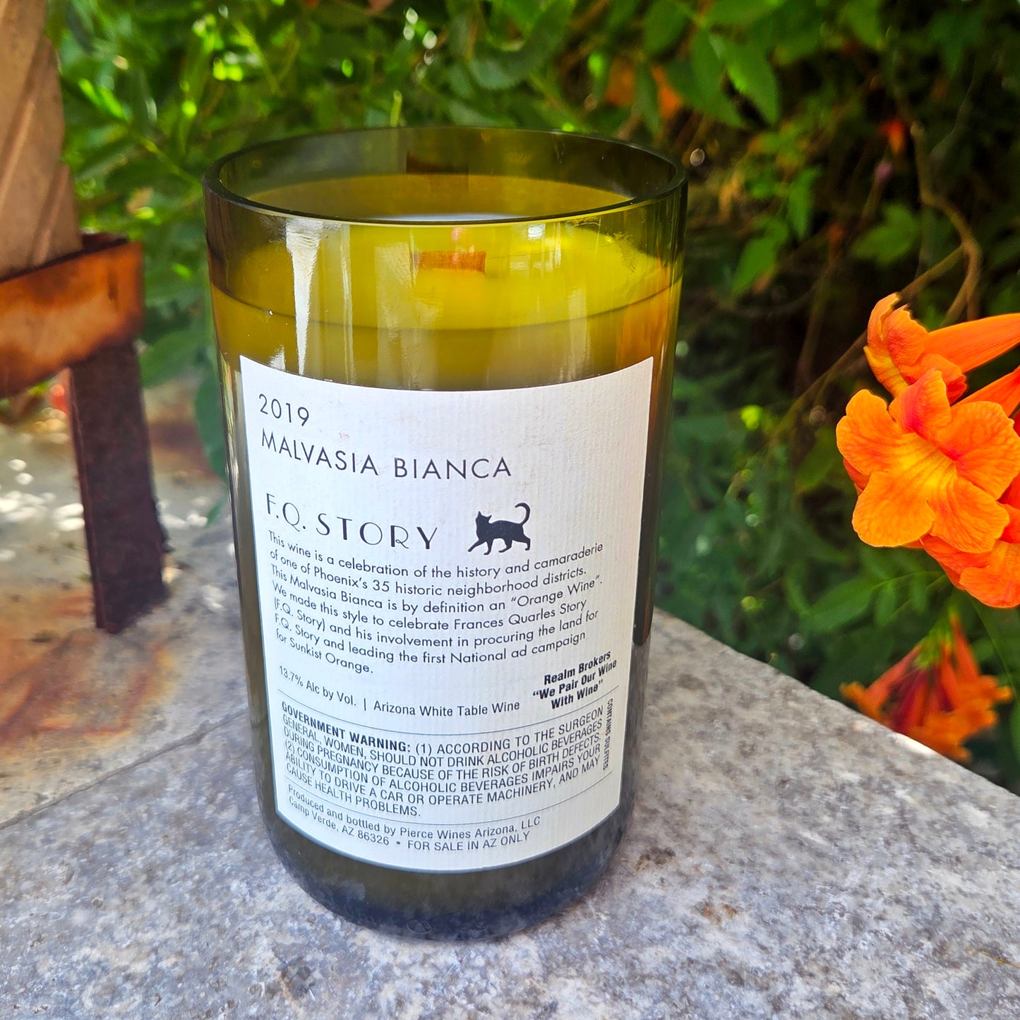 Historic Phoenix Wine Bottle Candle | F.Q. Story District | Choose Your Scent