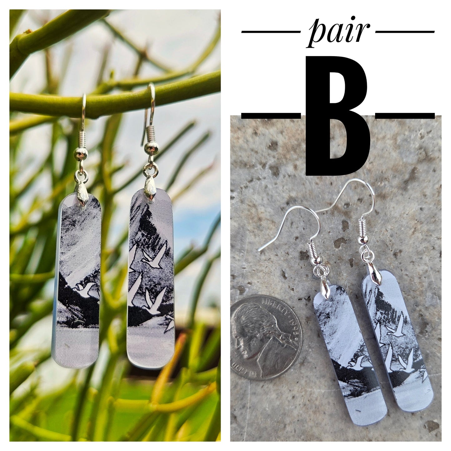 Goose Vodka Bottle Glass Earrings | Reclaimed Glass