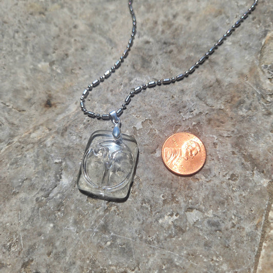 Aires/Y Initial Necklace | Reclaimed Glass Bottle Jewelry