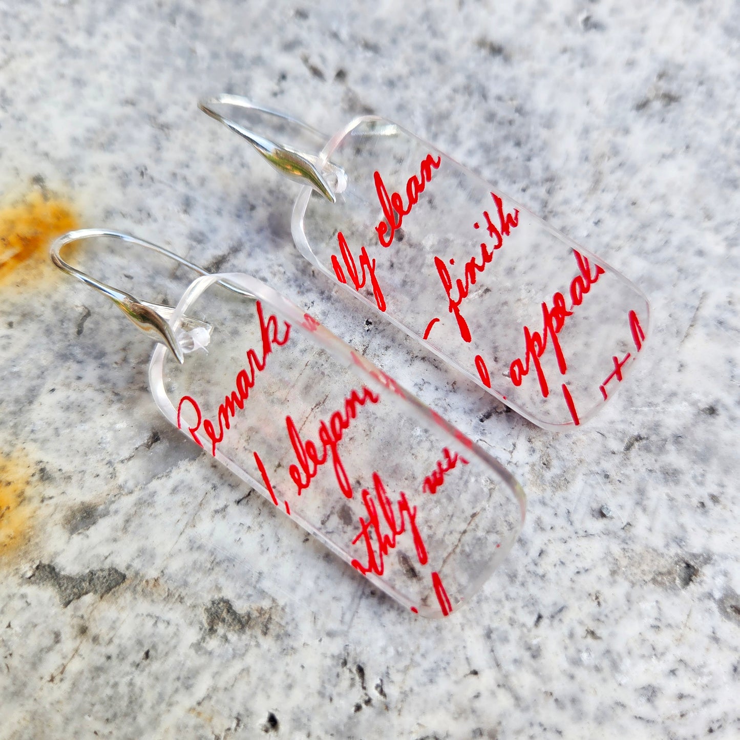 Vodka Bottle Glass Earrings | Reclaimed Glass Sterling Silver Earrings