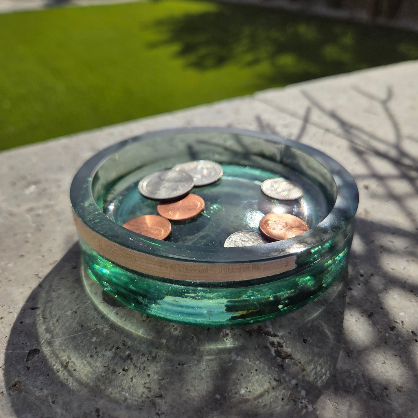 Glass Trinket Tray | Reclaimed Tequila Bottle