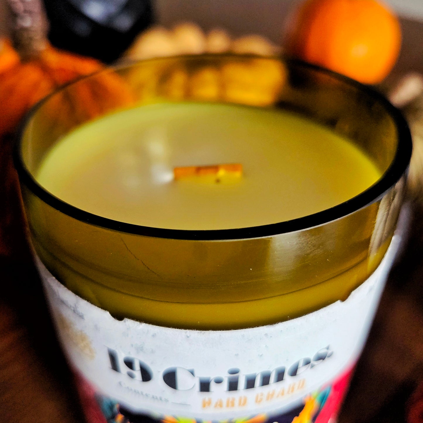 Spooky Wine Bottle Candle | Animated Mummy Label | Pumpkin Crème or Custom Scent