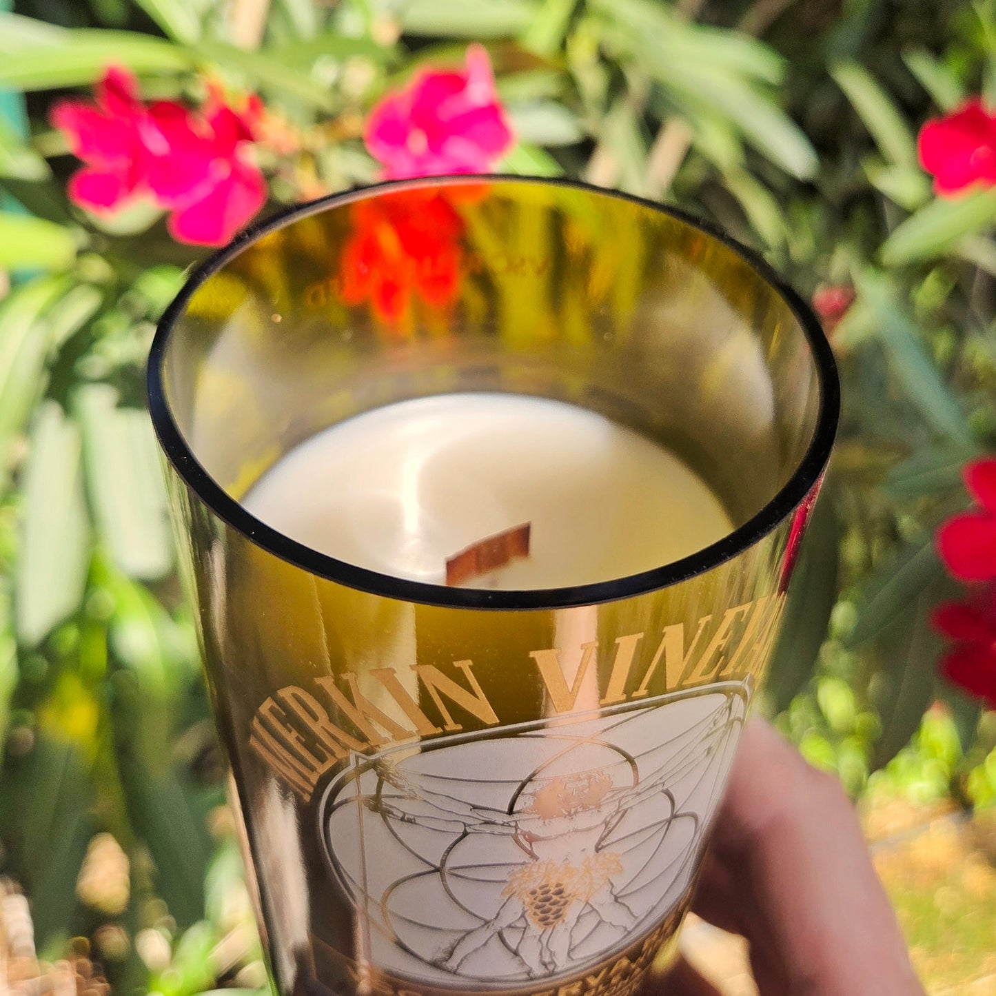Merkin Wine Bottle Candle | Skin Contact or Custom Scent