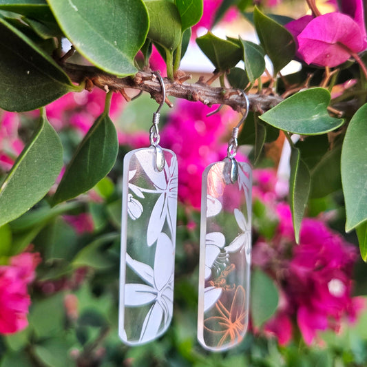 Floral Earrings | Reclaimed Wine Bottle Jewelry