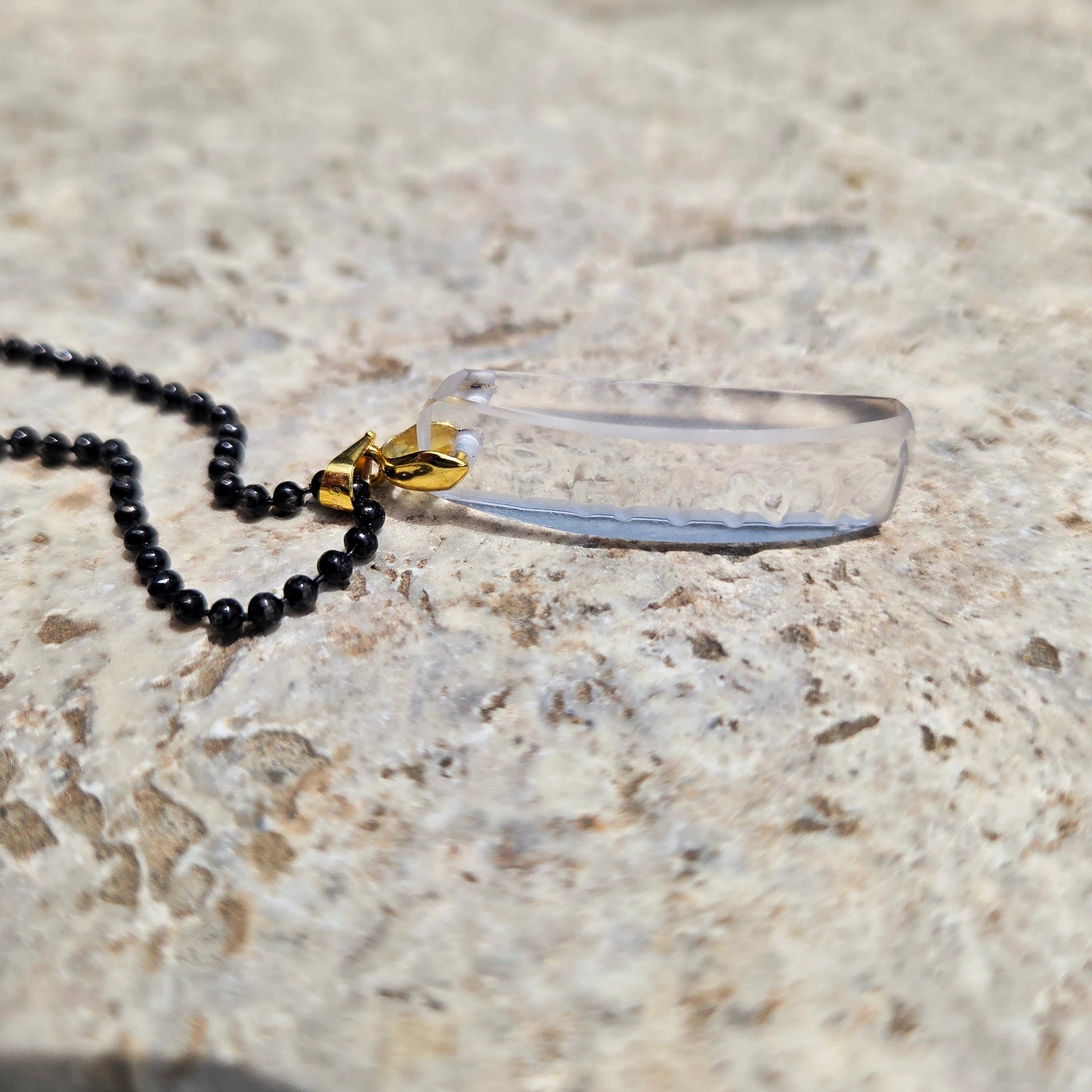 "Think" Glass Necklace | Reclaimed Liquor Bottle Jewelry | Choose Your Chain