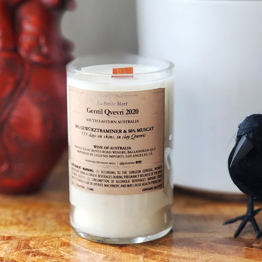 Gothic Wine Bottle Candle | Skeleton Design | Caramel Apple or Custom Scent Options