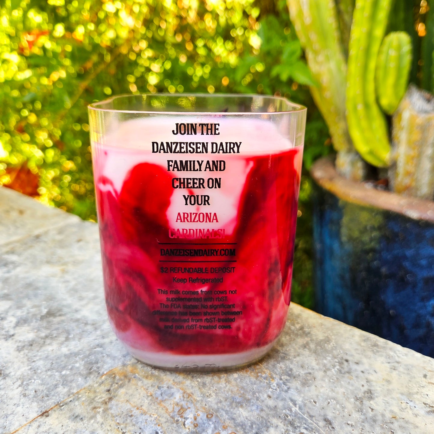 Arizona Cardinals “Go Cards” Milk Bottle Candle | Football Candle | Goldwater Scent