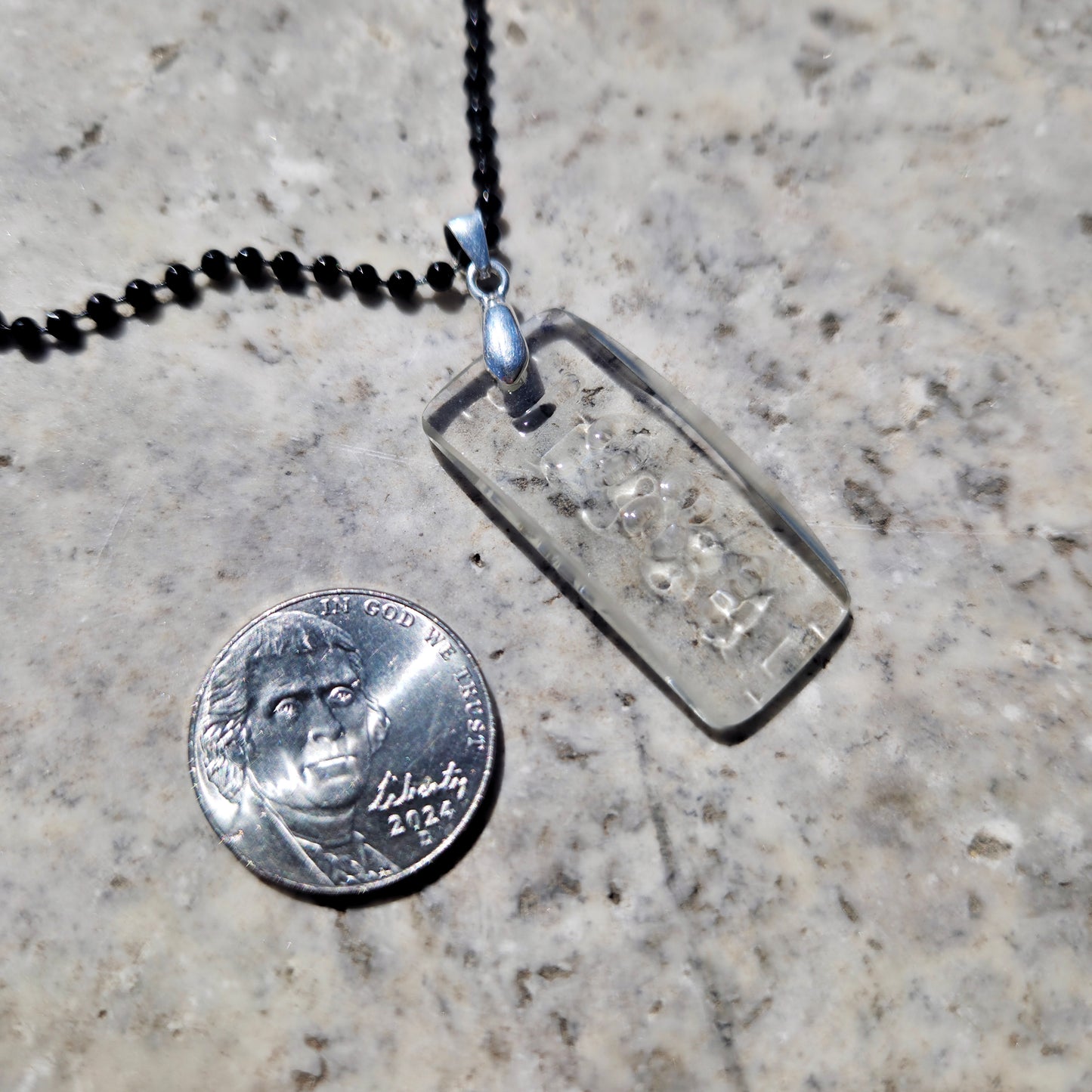 1984 Glass Necklace | Reclaimed Wine Bottle Jewelry | Choose Your Chain