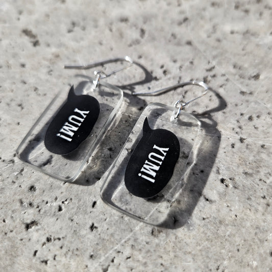 Yum Earrings | Reclaimed Milk Bottles | Sterling Silver