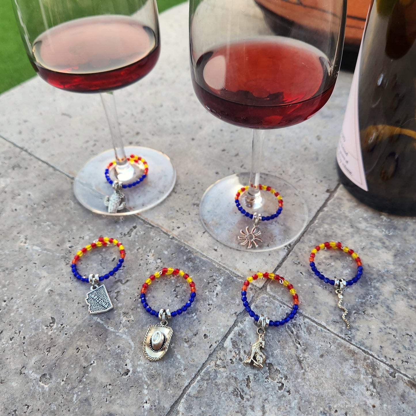 Wine Glass Charms | Arizona Theme 6 Piece Set