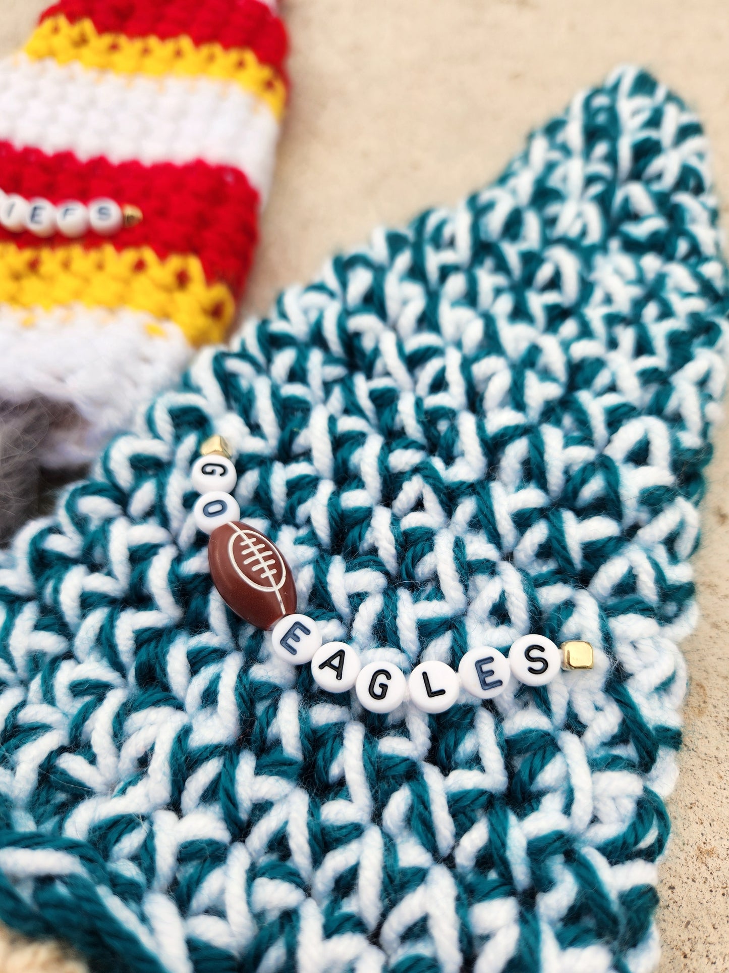 Football Gnome Wine Bottle Cover | Hand Crocheted