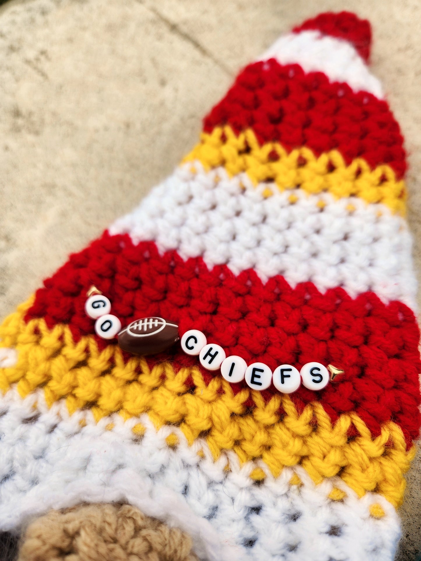 Football Gnome Wine Bottle Cover | Hand Crocheted