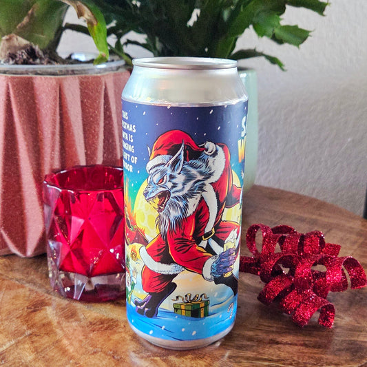 Werewolf Santa Beer Can Candle | Goldwater Scent