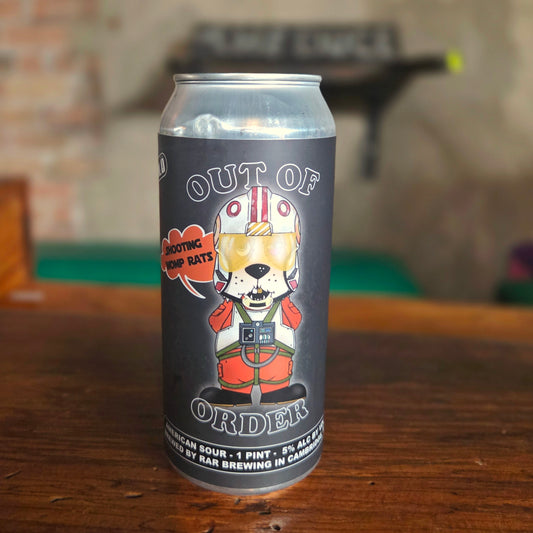 Recycled beer can candle featuring a cartoon pilot in X-Wing flight gear, complete with “Shooting Womp Rats” bubble text. This clean-burning wooden wick candle is perfect for fans of classic space battles and sustainable gifts.