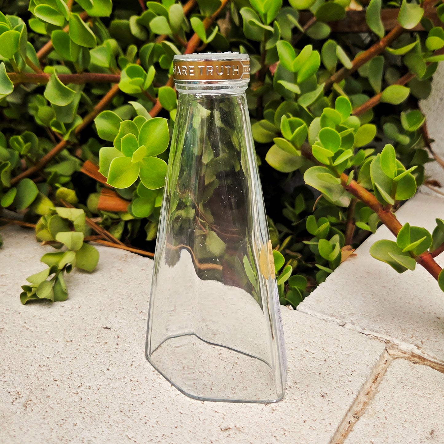 Glass Candlestick Holder | Share Truth | Tequila Bottle