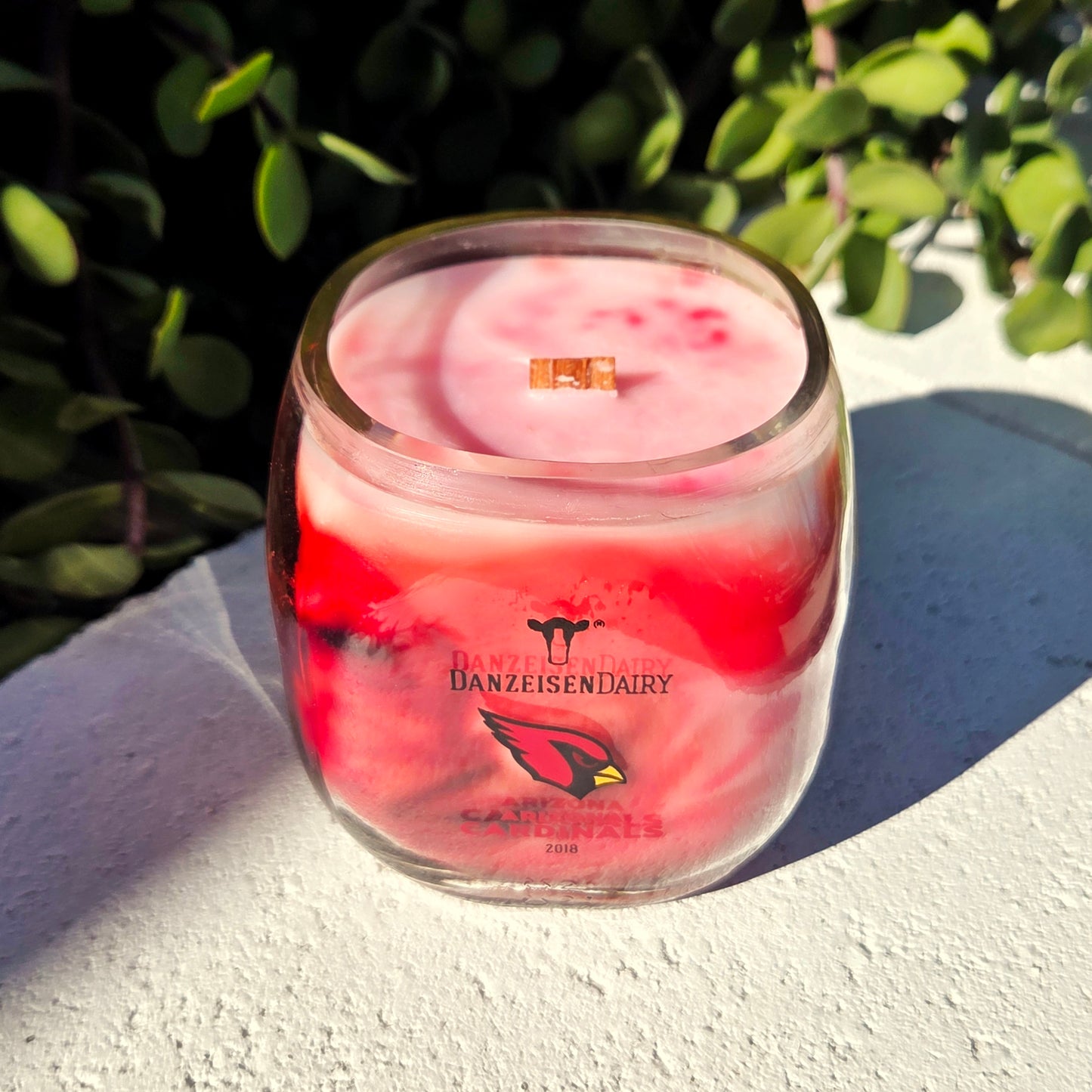 Arizona Cardinals Milk Bottle Candle | Football Candle | Succulent Garden Scent