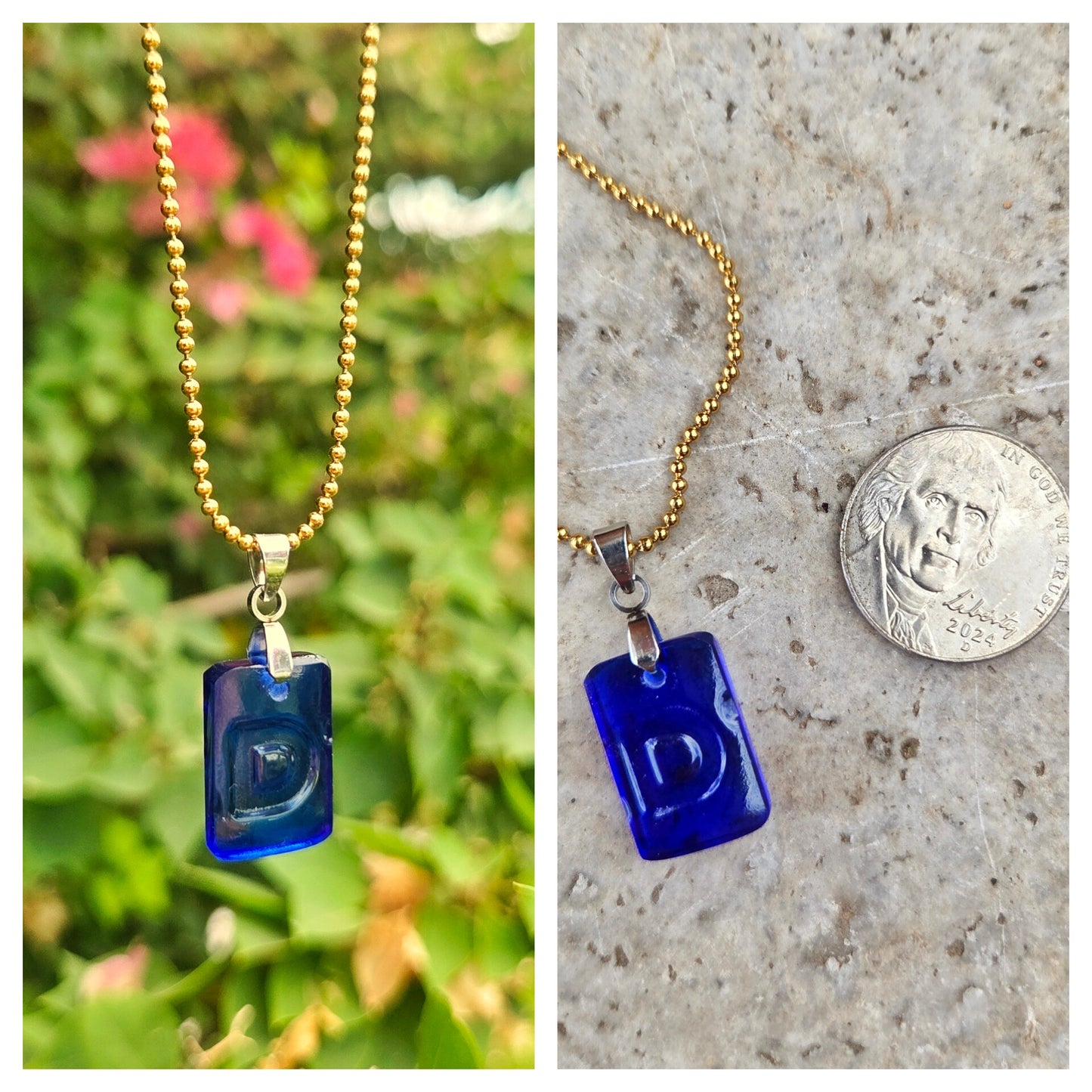 Initial Necklaces | Reclaimed Glass Bottles | Various Styles