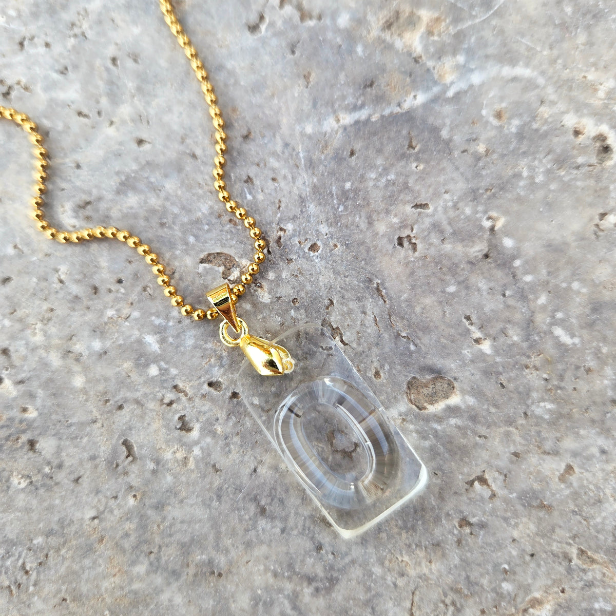 Letter O Necklace | Recycled Bourbon Bottle Glass Pendant
