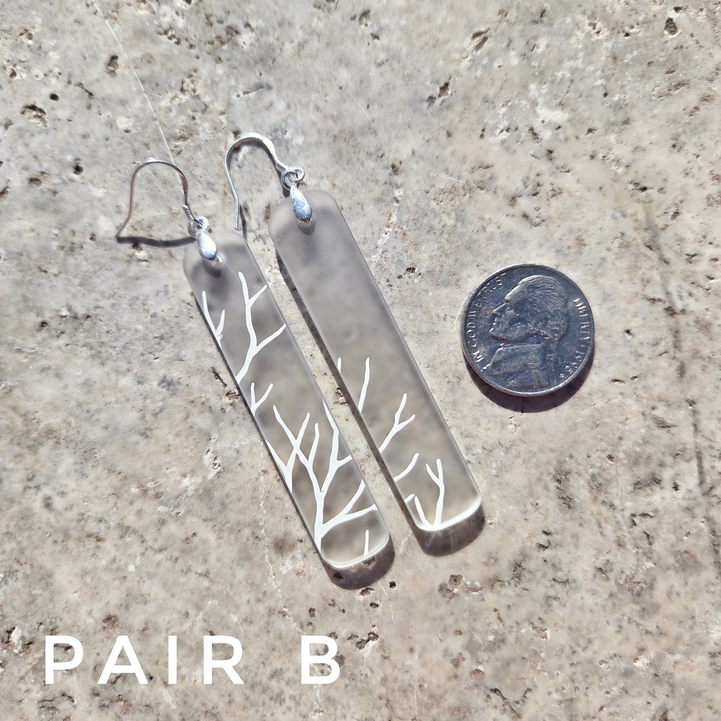 Vodka Bottle Glass Earrings | Reclaimed Glass Sterling Silver Earrings