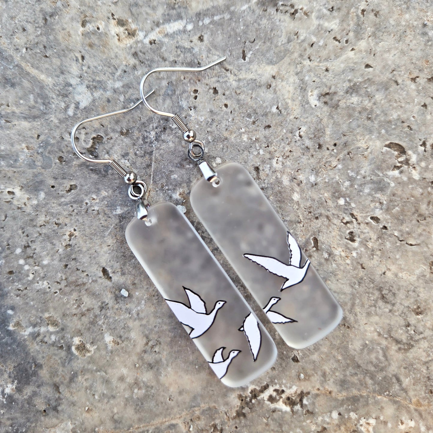 Goose Glass Earrings | Reclaimed Vodka Bottles