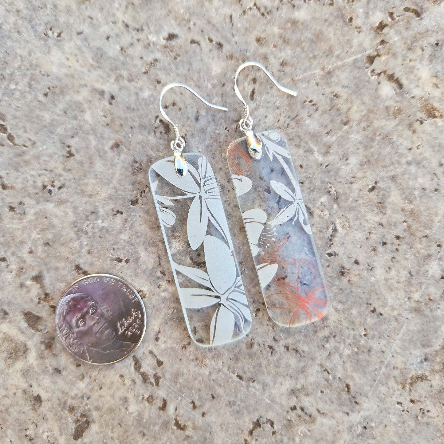Floral Earrings | Reclaimed Wine Bottle Jewelry