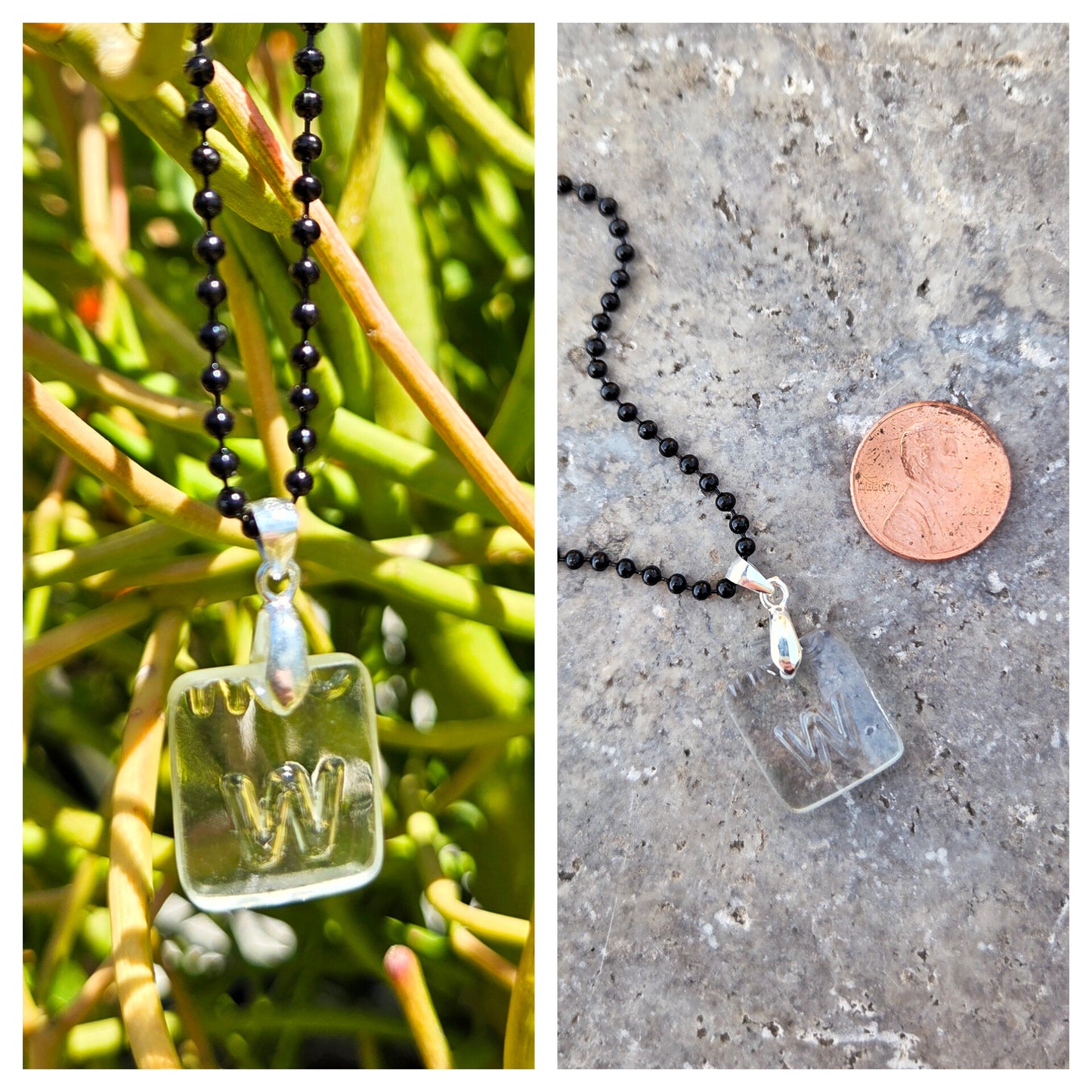 Initial Necklaces | Reclaimed Glass Bottles | Various Styles