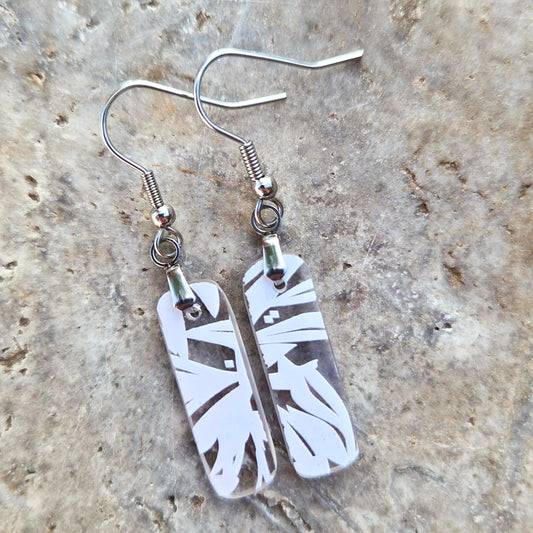 Abstract Glass Gin Bottle Earrings | Reclaimed Glass