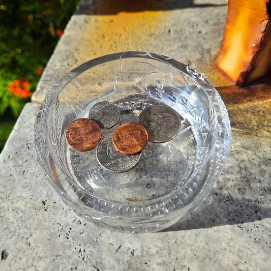 Glass Trinket Tray | Reclaimed Jersaulem Vodka Bottle