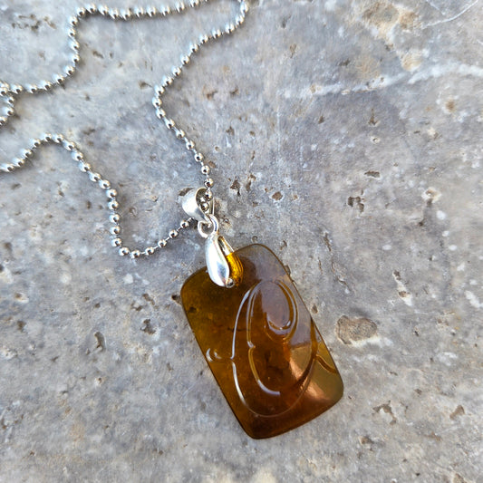 Letter C Necklace | Recycled Beer Bottle Glass Initial Pendant