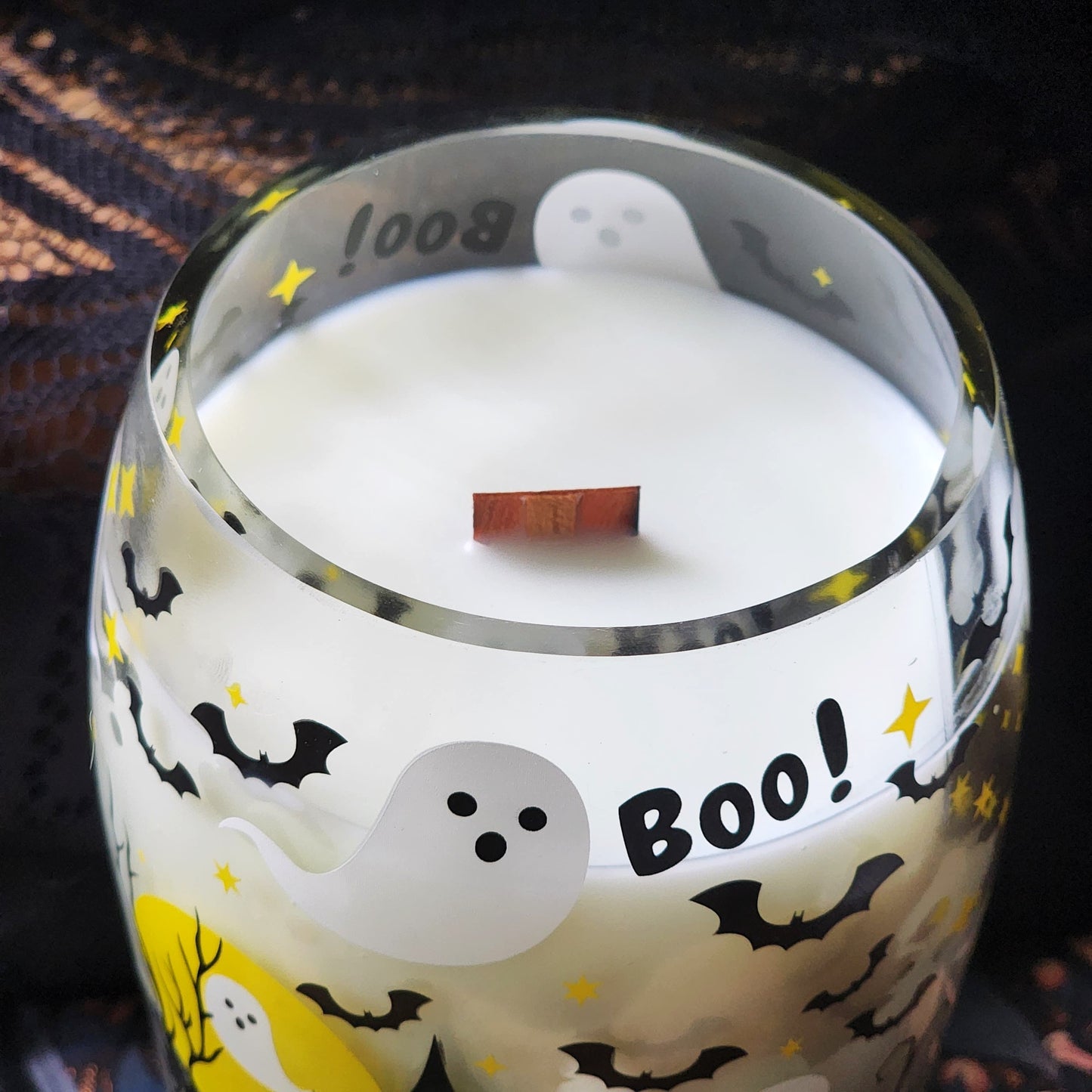 Halloween Wine Bottle Candle | Clean Burning | Pumpkin Spice Scent