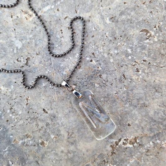 Letter N Necklace | Recycled Bourbon Bottle Glass Jewelry