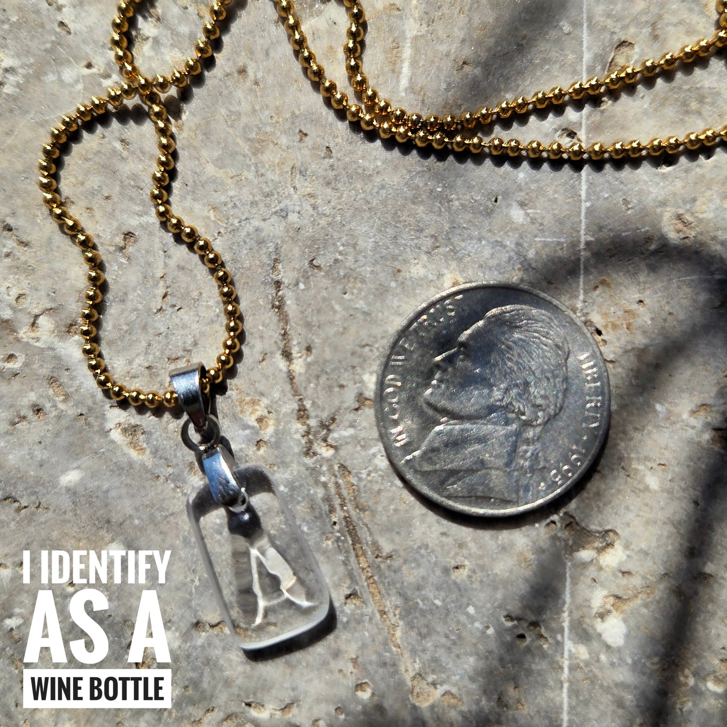 Letter A Necklace | Reclaimed Glass Initial Pendant