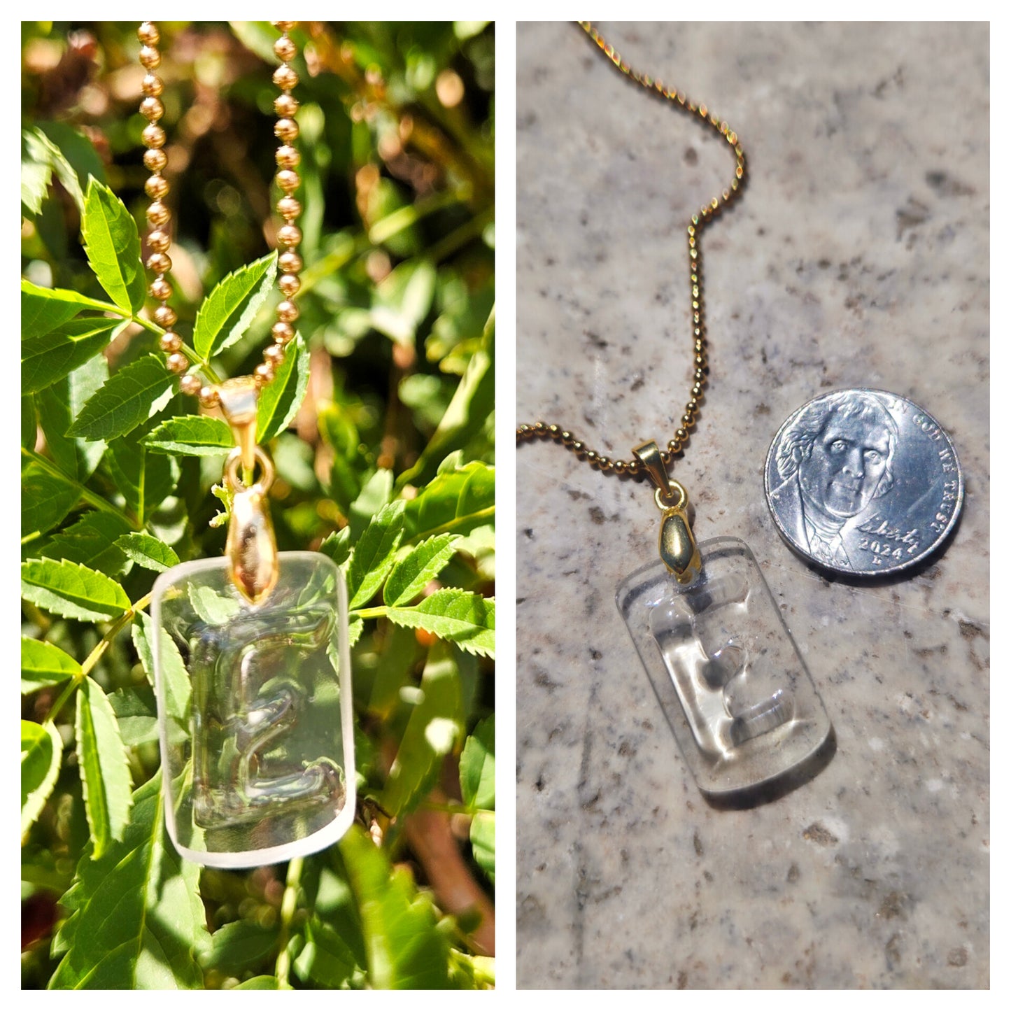 Initial Necklaces | Reclaimed Glass Bottles | Various Styles