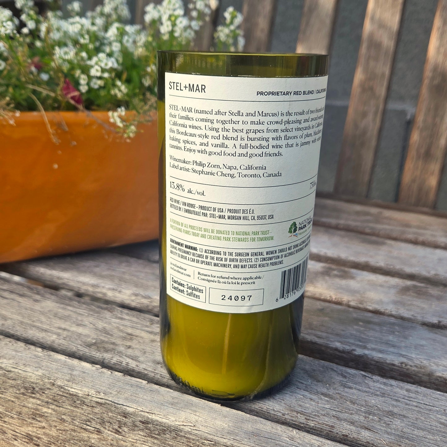 Womens Wine Bottle Candle | Reclaimed Glass | Custom Scent