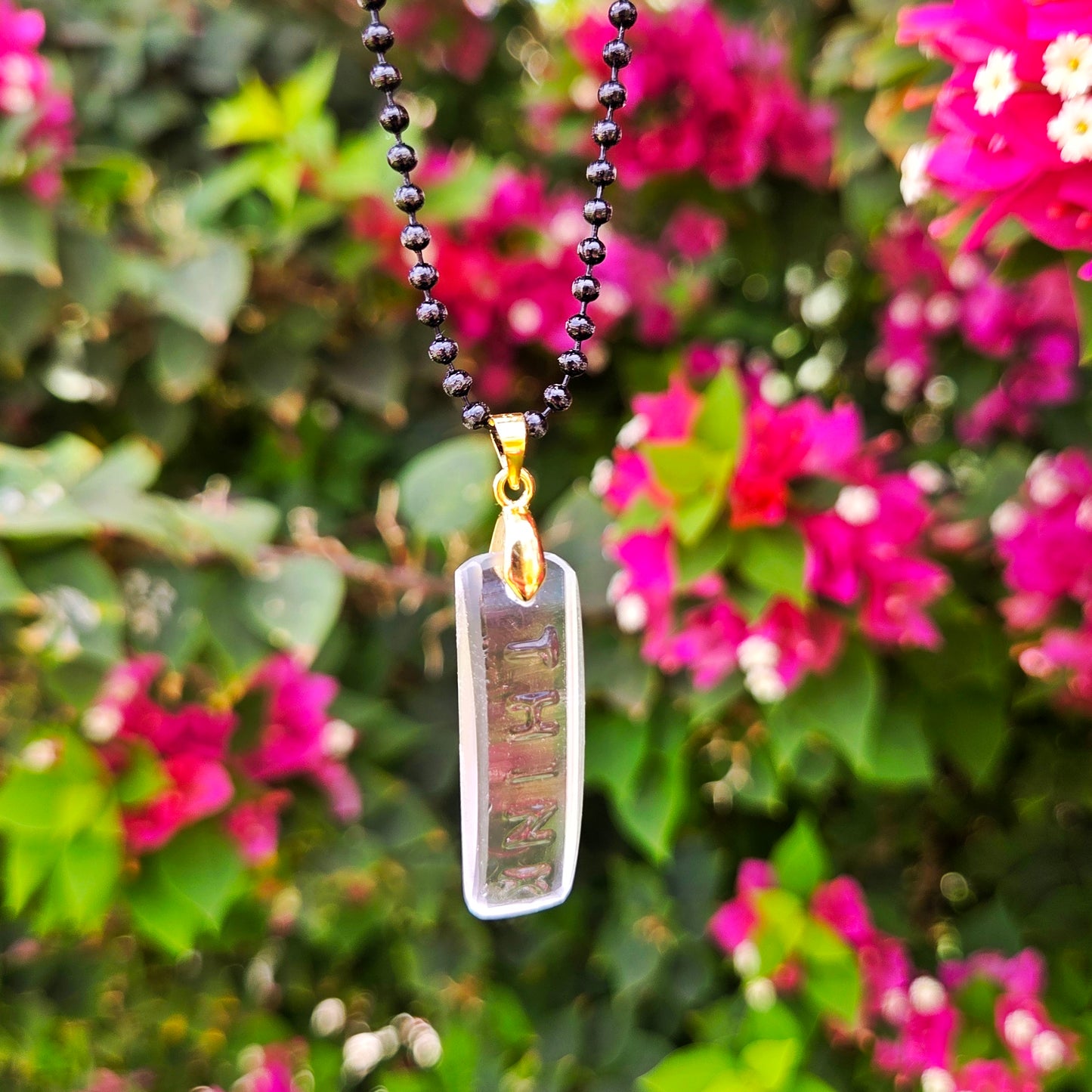 "Think" Glass Necklace | Reclaimed Liquor Bottle Jewelry | Choose Your Chain