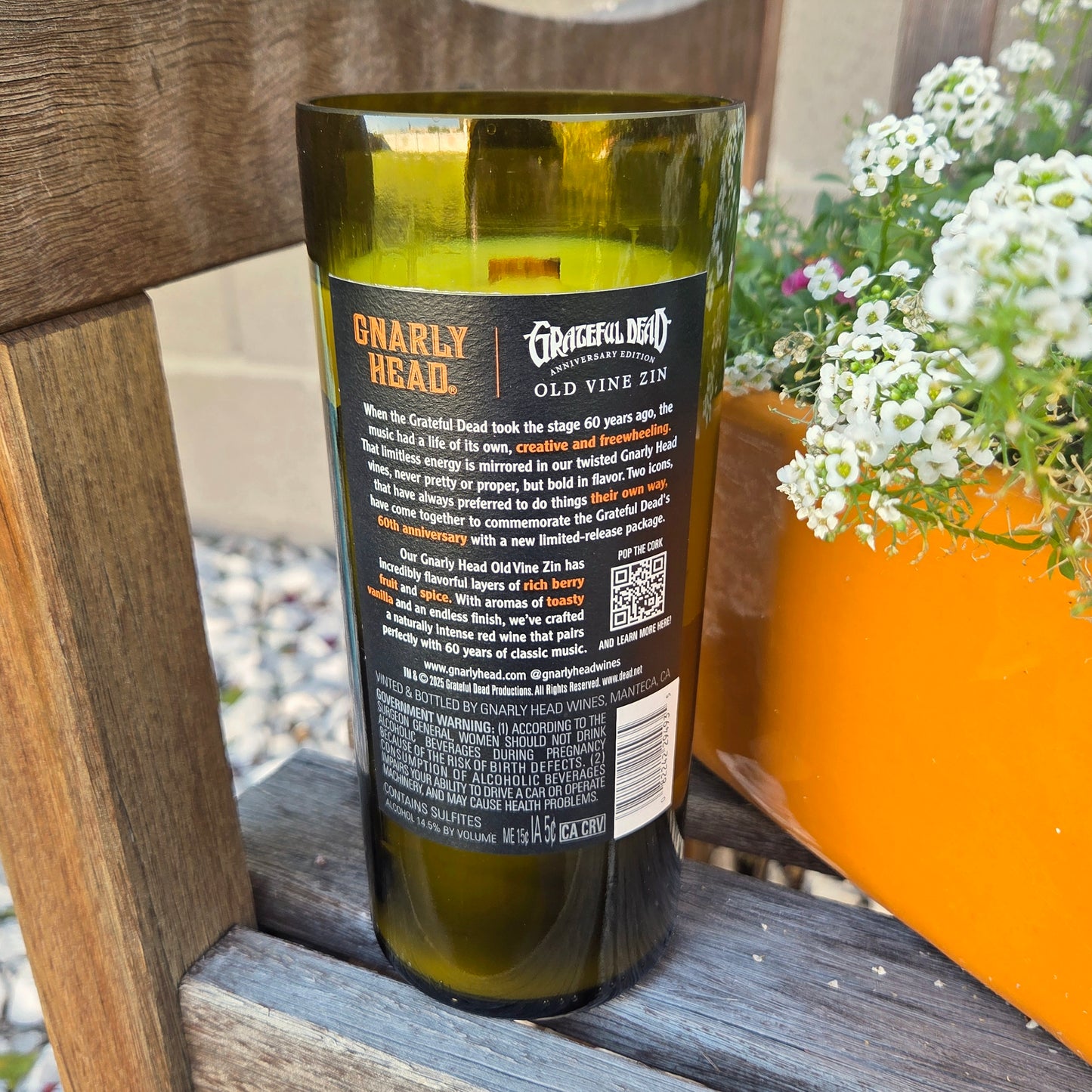 Deadhead Anniversary Wine Bottle Candle | Eco-Friendly | High Spirits or Custom Scent