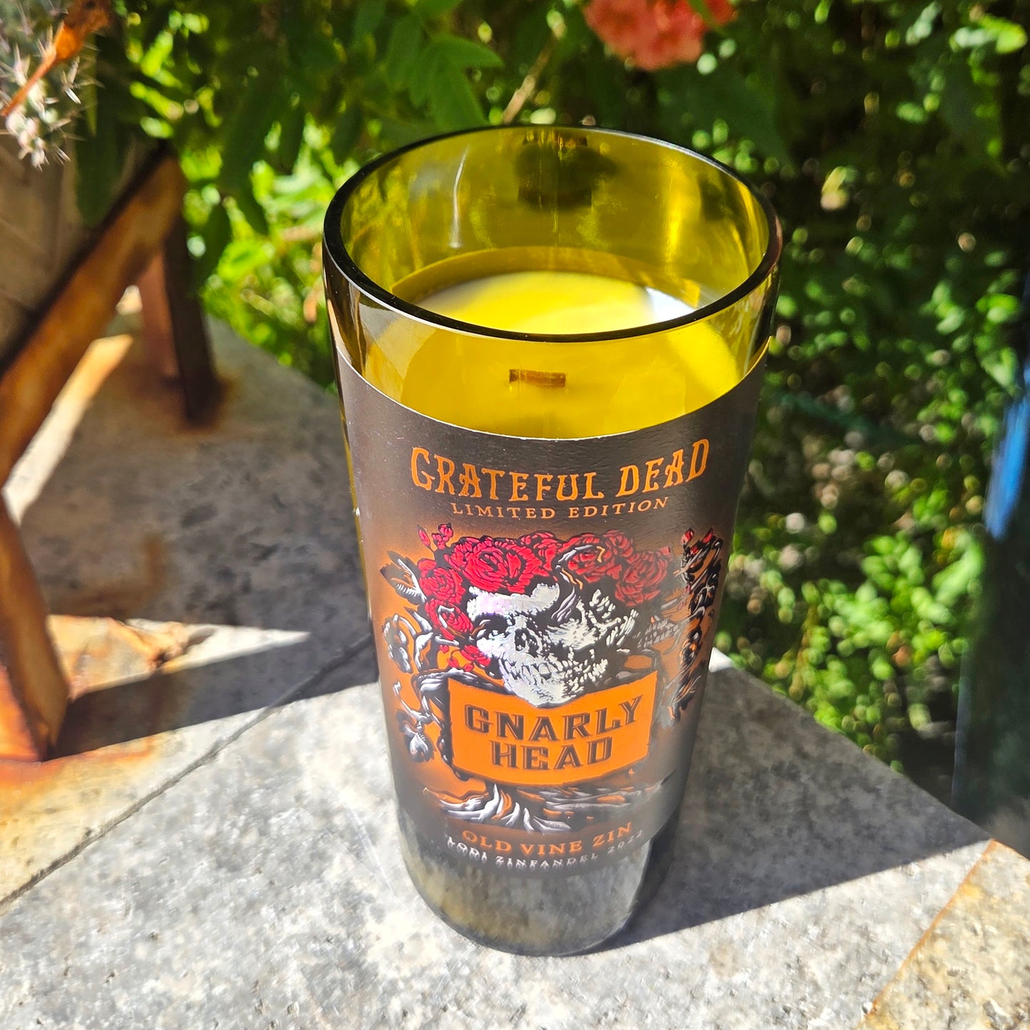 Deadhead Wine Bottle Candle | Eco-Friendly & Clean-Burning | High Spirits or Custom Scent