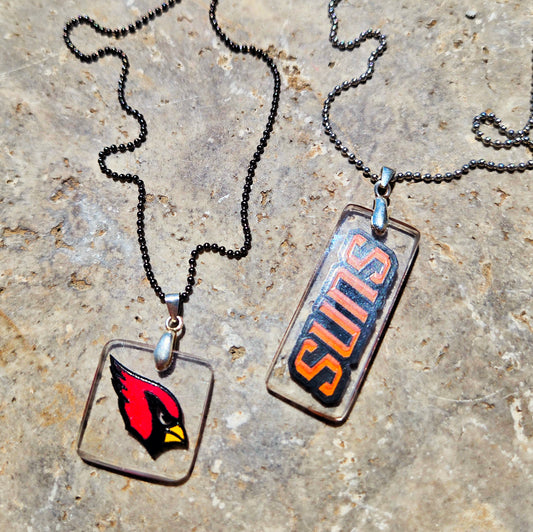 Arizona Football Necklace | Recycled Glass Sports Jewelry
