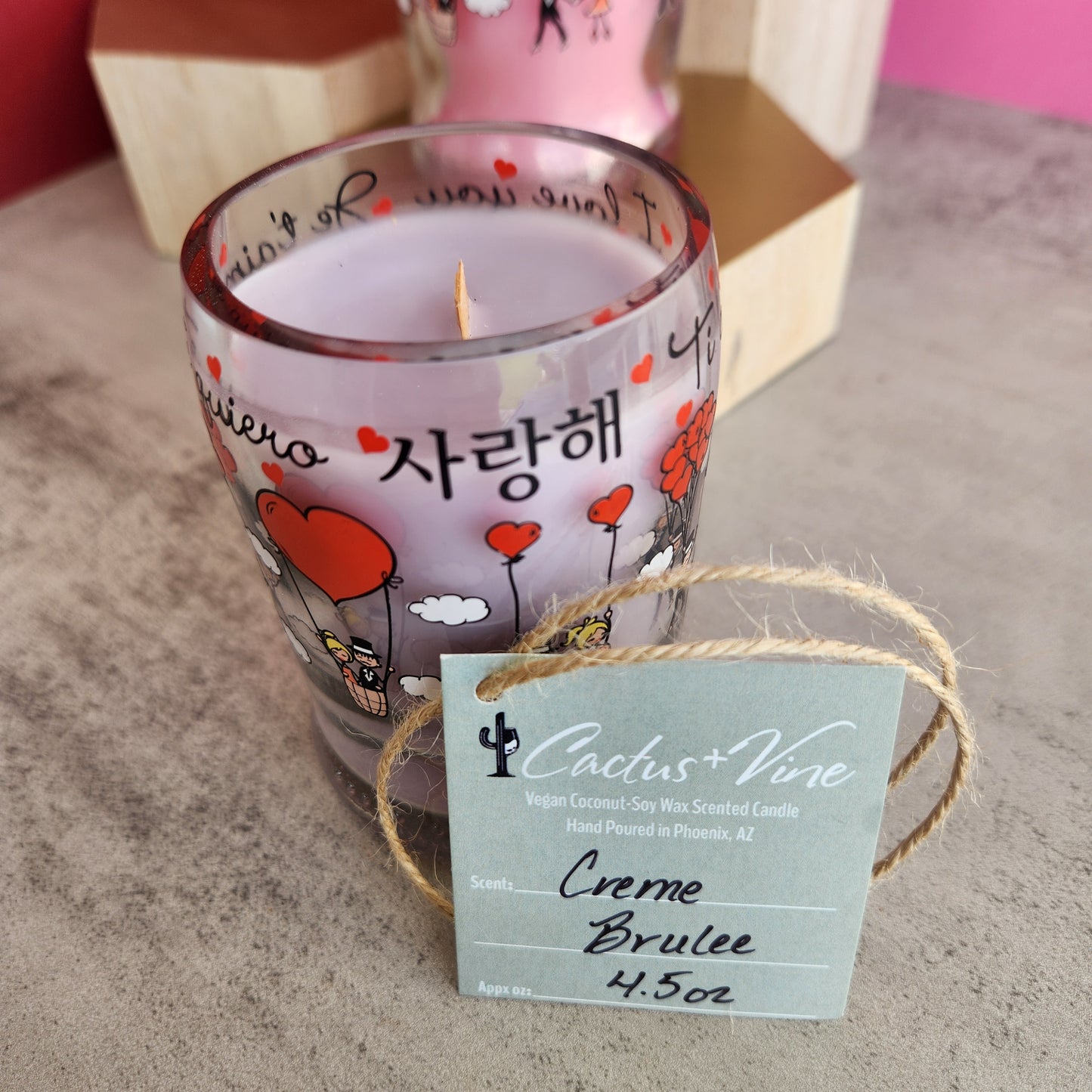 "I Love You" Scented Candle in Mini Wine Bottle