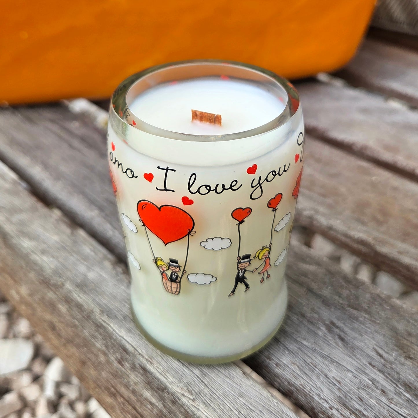 I Love You Recycled Mini Bottle Candle | Lush Finish Scent