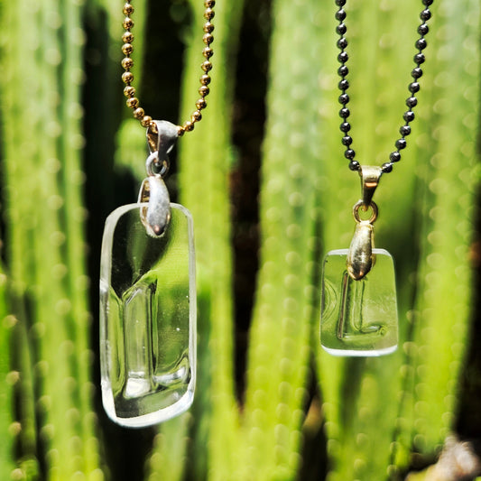 Letter L Necklace | Recycled Bourbon Bottle Glass Pendant
